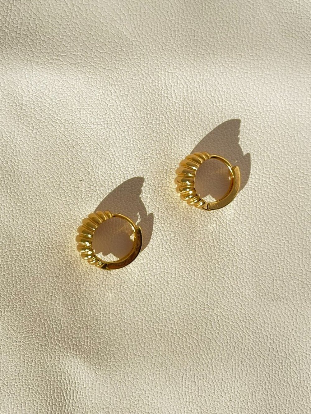 Aouri Mini Croissant Earrings | 18K Gold Plated | New